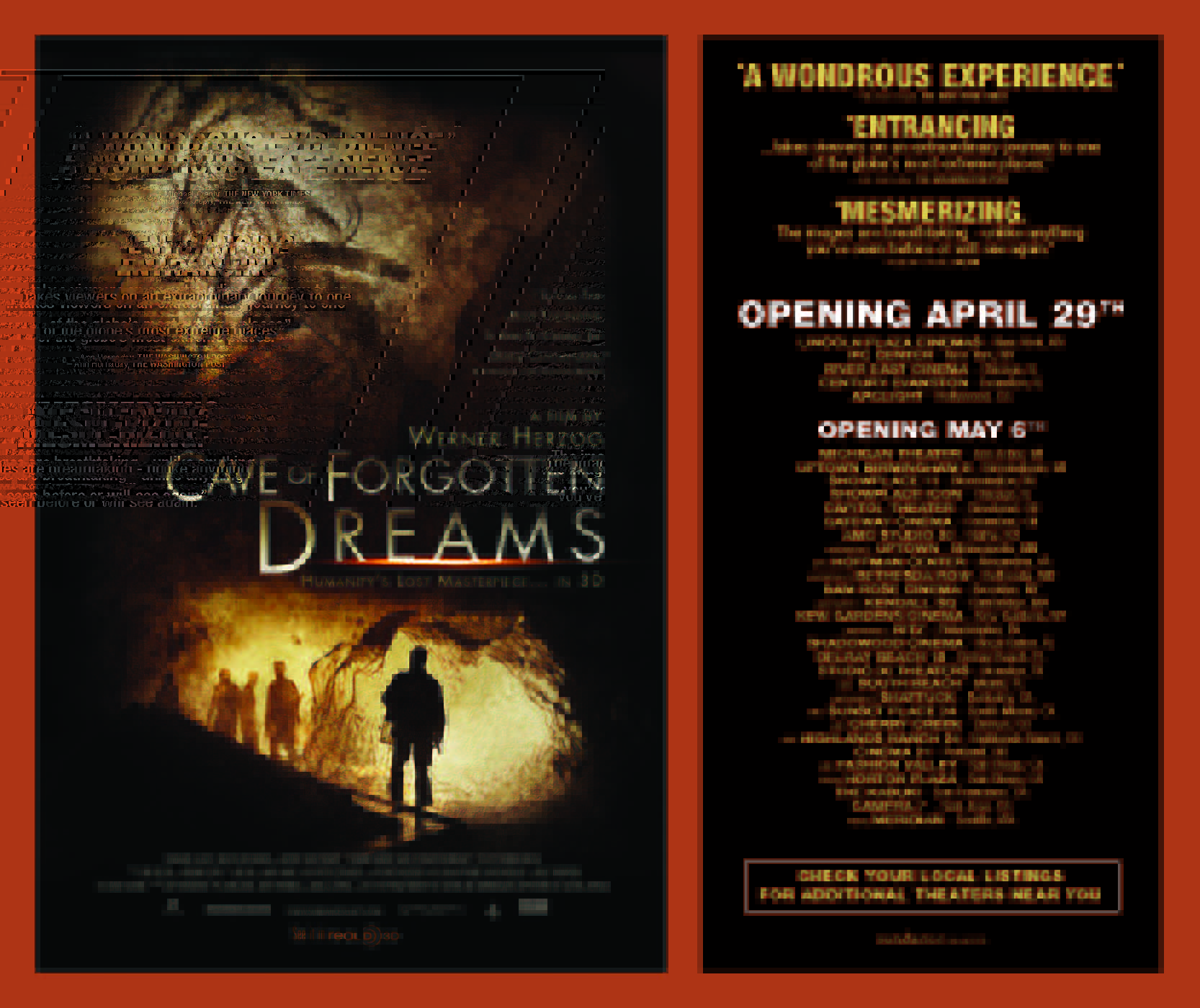 Cave of Forgotten Dreams – Opens tomorrow in Philadelphia