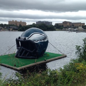 Eagles helmet on West River Drive Schuylkill