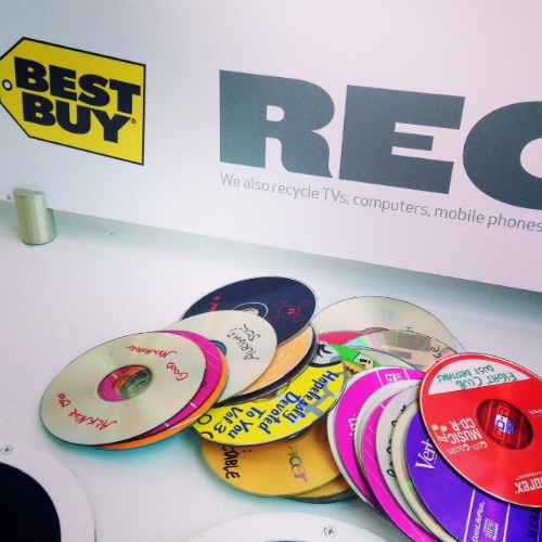 recycle used CDs at Best Buy