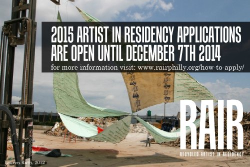 Get Creative: RAIR’s 2015 Residency Program Open!