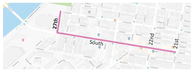 South Street - Protected Bike Lane plans