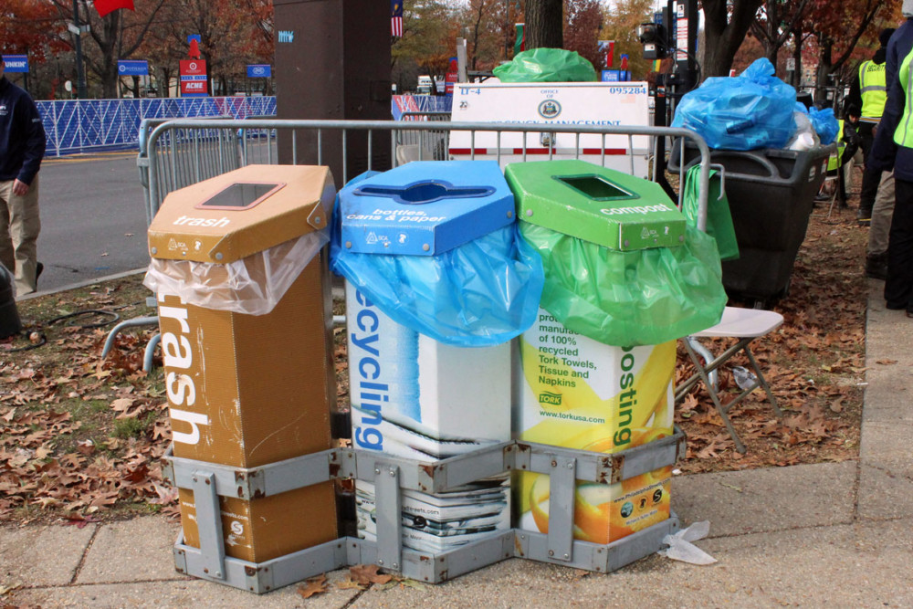 Philadelphia marathon waste bins